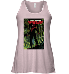Marvel Miles Morales_ Spider Man Comic Cover Women's Racerback Tank Women's Racerback Tank - skytshirtshop