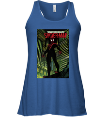 Marvel Miles Morales_ Spider Man Comic Cover Women's Racerback Tank Women's Racerback Tank - skytshirtshop