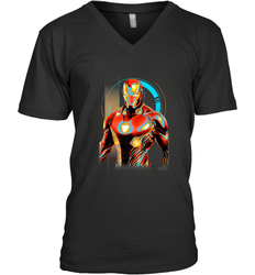 Marvel Infinity War Iron Man Digital Pose Men's V-Neck
