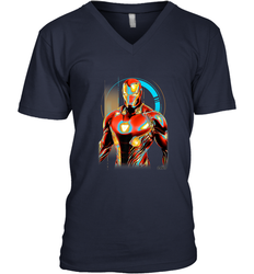 Marvel Infinity War Iron Man Digital Pose Men's V-Neck