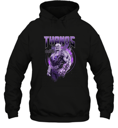 Marvel Infinity War Thanos Purple Distressed Hooded Sweatshirt