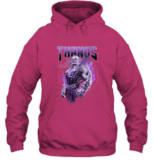 Marvel Infinity War Thanos Purple Distressed Hooded Sweatshirt Hooded Sweatshirt - skytshirtshop