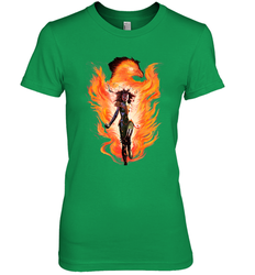 Marvel X Men Rise Of The Dark Phoenix Flames Women's Premium T-Shirt
