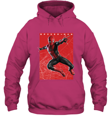Marvel Spider Man Far From Home Web Swinging Poster Hooded Sweatshirt Hooded Sweatshirt - skytshirtshop