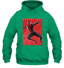 Marvel Spider Man Far From Home Web Swinging Poster Hooded Sweatshirt Hooded Sweatshirt - skytshirtshop