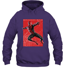 Marvel Spider Man Far From Home Web Swinging Poster Hooded Sweatshirt Hooded Sweatshirt - skytshirtshop
