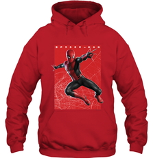 Marvel Spider Man Far From Home Web Swinging Poster Hooded Sweatshirt Hooded Sweatshirt - skytshirtshop