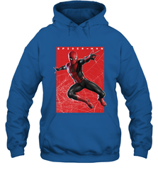Marvel Spider Man Far From Home Web Swinging Poster Hooded Sweatshirt Hooded Sweatshirt - skytshirtshop