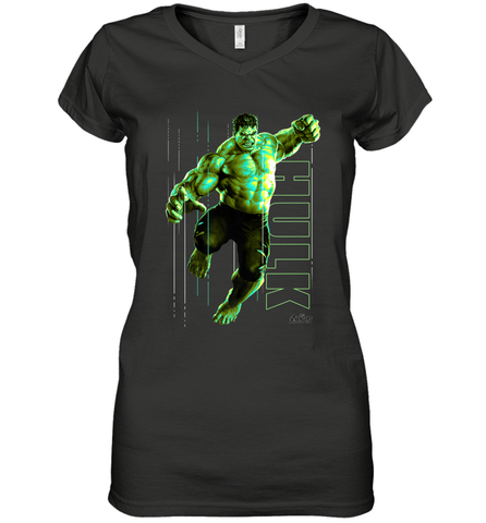 Marvel Infinity War Incredible Hulk Smash Women's V-Neck T-Shirt Women's V-Neck T-Shirt / Black / S Women's V-Neck T-Shirt - skytshirtshop