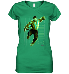 Marvel Infinity War Incredible Hulk Smash Women's V-Neck T-Shirt Women's V-Neck T-Shirt - skytshirtshop