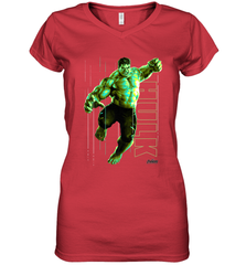 Marvel Infinity War Incredible Hulk Smash Women's V-Neck T-Shirt Women's V-Neck T-Shirt - skytshirtshop