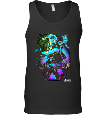 Marvel Infinity War Thor Rocket Groot Neon Men's Tank Top Men's Tank Top / Black / XS Men's Tank Top - skytshirtshop