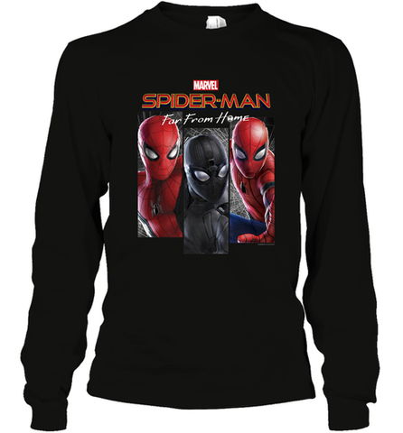 Marvel Spider Man Far From Home Suit Panel Logo Long Sleeve T-Shirt Long Sleeve T-Shirt / Black / S Long Sleeve T-Shirt - skytshirtshop