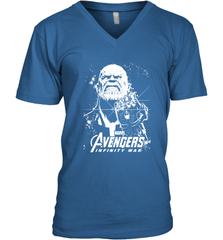 Marvel Infinity War Thanos Unicolor Stamp Men's V-Neck Men's V-Neck - skytshirtshop