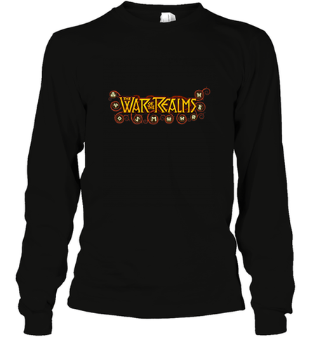 Marvel War of the Realms Comic Logo Long Sleeve T-Shirt Long Sleeve T-Shirt / Black / S Long Sleeve T-Shirt - skytshirtshop