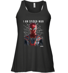Marvel Infinity War I Am Spider Man Web Graphic Women's Racerback Tank Women's Racerback Tank - skytshirtshop