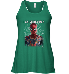 Marvel Infinity War I Am Spider Man Web Graphic Women's Racerback Tank Women's Racerback Tank - skytshirtshop