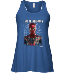 Marvel Infinity War I Am Spider Man Web Graphic Women's Racerback Tank Women's Racerback Tank - skytshirtshop
