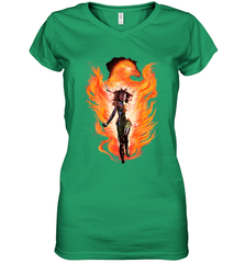 Marvel X Men Rise Of The Dark Phoenix Flames Women's V-Neck T-Shirt Women's V-Neck T-Shirt - skytshirtshop