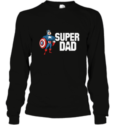 Marvel Father's Day Captain America Super Dad Portrait Long Sleeve T-Shirt