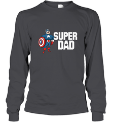 Marvel Father's Day Captain America Super Dad Portrait Long Sleeve T-Shirt Long Sleeve T-Shirt - skytshirtshop