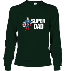 Marvel Father's Day Captain America Super Dad Portrait Long Sleeve T-Shirt Long Sleeve T-Shirt - skytshirtshop