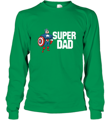 Marvel Father's Day Captain America Super Dad Portrait Long Sleeve T-Shirt Long Sleeve T-Shirt - skytshirtshop
