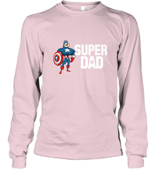 Marvel Father's Day Captain America Super Dad Portrait Long Sleeve T-Shirt Long Sleeve T-Shirt - skytshirtshop