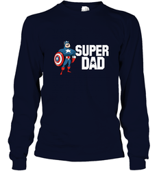 Marvel Father's Day Captain America Super Dad Portrait Long Sleeve T-Shirt