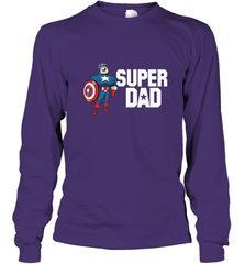 Marvel Father's Day Captain America Super Dad Portrait Long Sleeve T-Shirt Long Sleeve T-Shirt - skytshirtshop