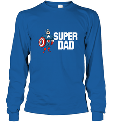Marvel Father's Day Captain America Super Dad Portrait Long Sleeve T-Shirt Long Sleeve T-Shirt - skytshirtshop
