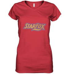 Star fox Vintage Distressed Game Logo Women's V-Neck T-Shirt Women's V-Neck T-Shirt - skytshirtshop