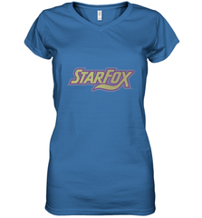 Star fox Vintage Distressed Game Logo Women's V-Neck T-Shirt Women's V-Neck T-Shirt - skytshirtshop