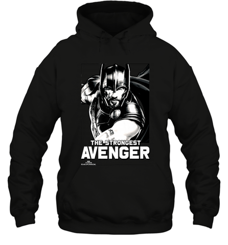 Marvel Thor Ragnarok The Strongest Avenger Hooded Sweatshirt Hooded Sweatshirt / Black / S Hooded Sweatshirt - skytshirtshop