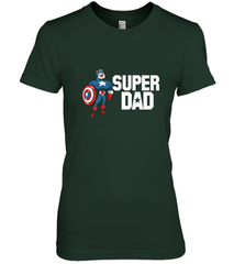 Marvel Father's Day Captain America Super Dad Portrait Women's Premium T-Shirt Women's Premium T-Shirt - skytshirtshop