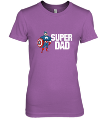 Marvel Father's Day Captain America Super Dad Portrait Women's Premium T-Shirt Women's Premium T-Shirt - skytshirtshop