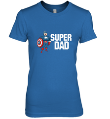 Marvel Father's Day Captain America Super Dad Portrait Women's Premium T-Shirt Women's Premium T-Shirt - skytshirtshop