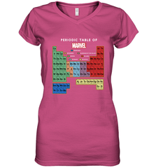 Marvel Ultimate Periodic Table Of Elements Women's V-Neck T-Shirt Women's V-Neck T-Shirt - skytshirtshop