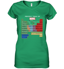 Marvel Ultimate Periodic Table Of Elements Women's V-Neck T-Shirt Women's V-Neck T-Shirt - skytshirtshop