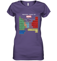 Marvel Ultimate Periodic Table Of Elements Women's V-Neck T-Shirt Women's V-Neck T-Shirt - skytshirtshop