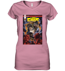 Marvel Luke Cage Power Man In Shining Armor Women's V-Neck T-Shirt Women's V-Neck T-Shirt - skytshirtshop