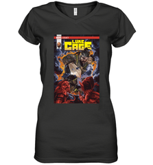 Marvel Luke Cage Power Man In Shining Armor Women's V-Neck T-Shirt Women's V-Neck T-Shirt - skytshirtshop