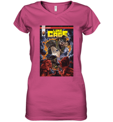 Marvel Luke Cage Power Man In Shining Armor Women's V-Neck T-Shirt Women's V-Neck T-Shirt - skytshirtshop