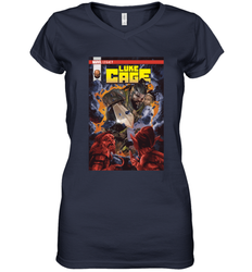 Marvel Luke Cage Power Man In Shining Armor Women's V-Neck T-Shirt