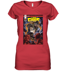 Marvel Luke Cage Power Man In Shining Armor Women's V-Neck T-Shirt Women's V-Neck T-Shirt - skytshirtshop