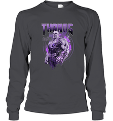 Marvel Infinity War Thanos Purple Distressed Long Sleeve T-Shirt Long Sleeve T-Shirt - skytshirtshop