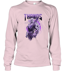 Marvel Infinity War Thanos Purple Distressed Long Sleeve T-Shirt Long Sleeve T-Shirt - skytshirtshop