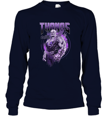 Marvel Infinity War Thanos Purple Distressed Long Sleeve T-Shirt Long Sleeve T-Shirt - skytshirtshop