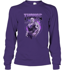 Marvel Infinity War Thanos Purple Distressed Long Sleeve T-Shirt Long Sleeve T-Shirt - skytshirtshop