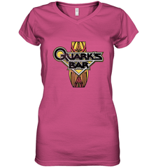Star Trek DS9 Quark's Bar Vintage Logo Women's V-Neck T-Shirt Women's V-Neck T-Shirt - skytshirtshop